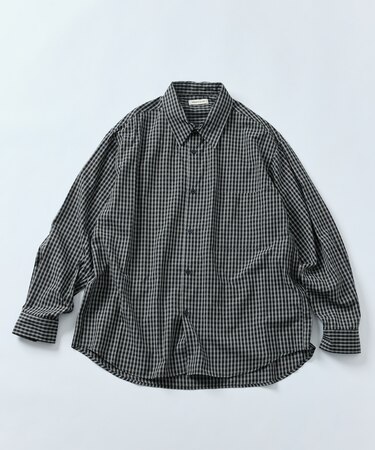 Relax Fit リラックスフィット チェック レギュラーカラーシャツ 【限定展開】