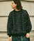 限定展開 リラックスフィット ツイードライク チェック ニット