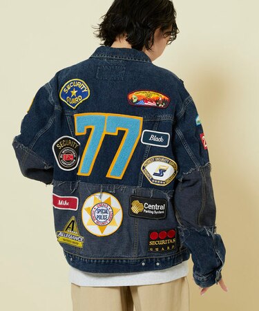 Vintageワッペン リバーシブル リメイク デニムジャケット｜フリークス 