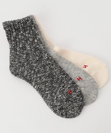 ベーシック スラブミックス 3P クォーターソックス