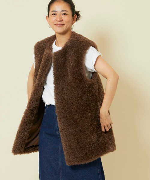 フェイクファーベスト｜フリークスストアの通販｜&mall（アンドモール