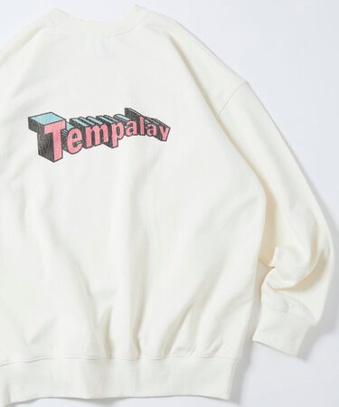 別注 Tempalay ロゴ バックプリント クルーネックスウェット 