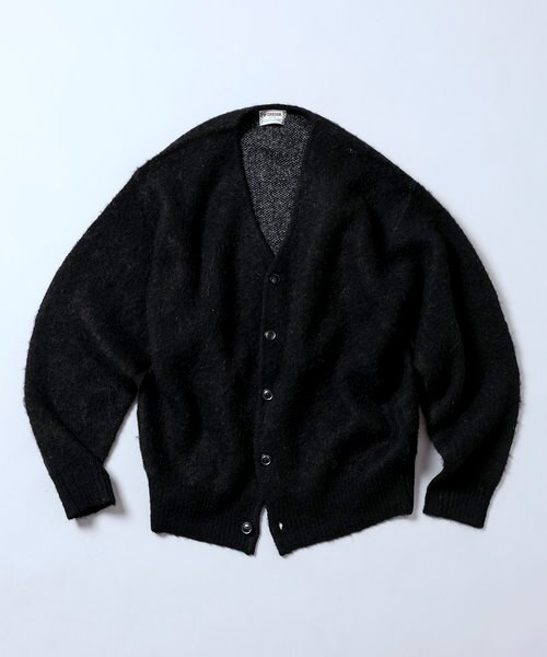 FRAGILE ブラックモヘア　カーディガン FRAGILE Mohair Cardigan（モヘアカーディガン） | Lemontea