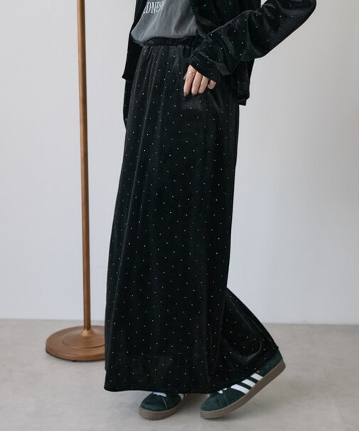 ラメベロアスカート