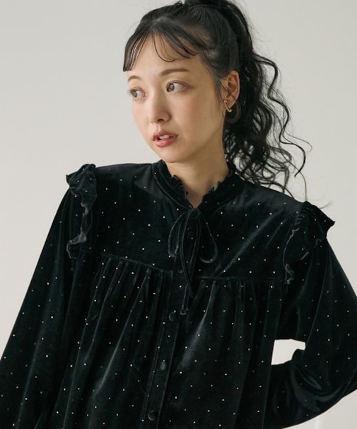 ラメベロアチュニック