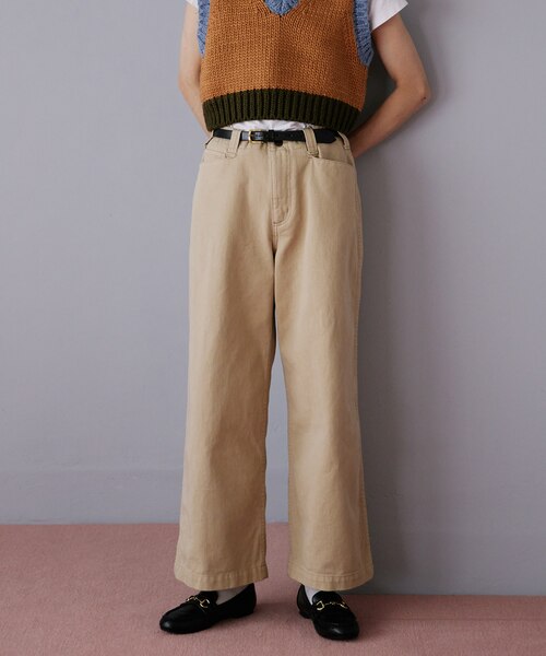 ワイドシルエット チノ デニム パンツ｜フリークスストアの通販｜&mall