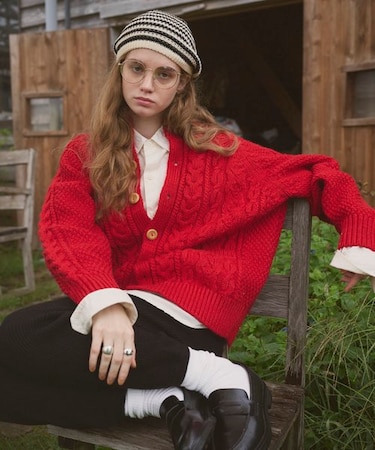 フィッシャーマンニットカーディガン