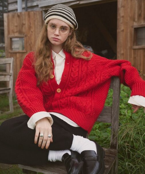 フィッシャーマンニットカーディガン