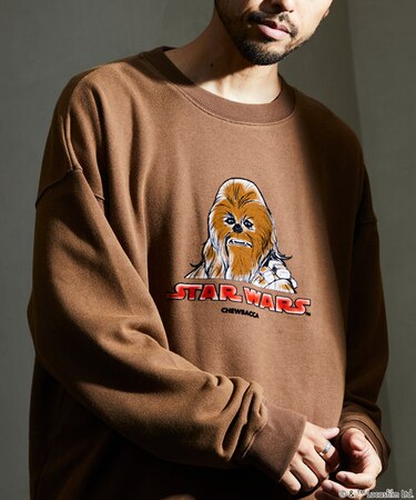 STARWARS/スターウォーズ チューバッカ フロッキープリント クルー 