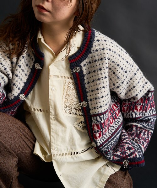 チロリアンニットカーディガン｜フリークスストアの通販｜&mall