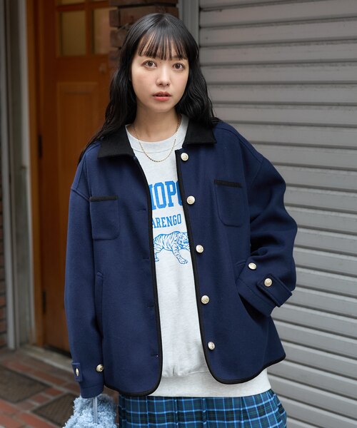 金ボタン メランジジャケット｜フリークスストアの通販｜&mall（アンド