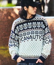 Snow Pattern Jaquard Pullover Sweater