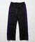 別注 Track Pant PolySmooth Black×Purple/トラックパンツ ポリエステルスムース ブラックベース×パープルライン
