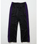 別注 Track Pant PolySmooth Black×Purple/トラックパンツ ポリエステルスムース ブラックベース×パープルライン