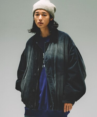 Fade Washed Padding Corduroy Blouson/フェイド ウォッシュド 