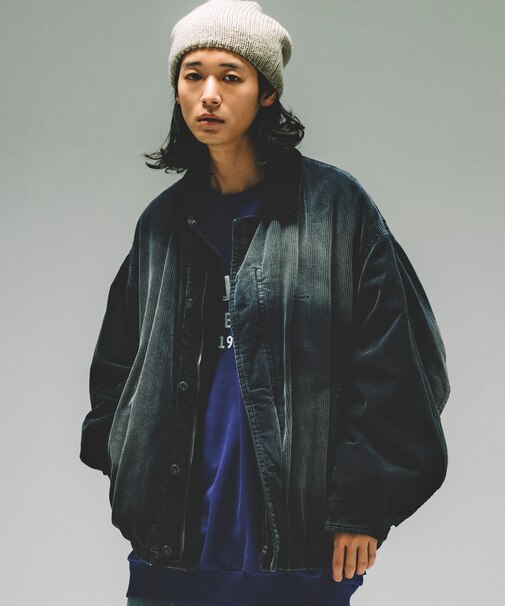 Fade Washed Padding Corduroy Blouson/フェイド ウォッシュド 