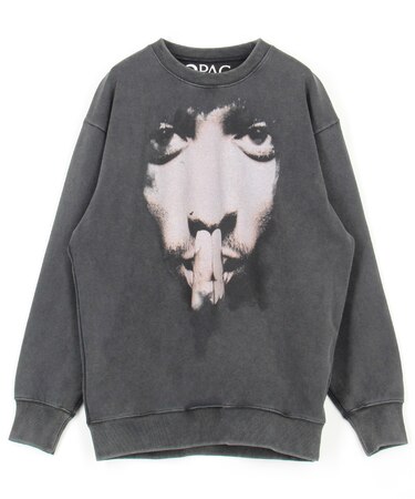 2PAC ツーパック 別注 ビッグシルエット 両面プリント クルーネック 