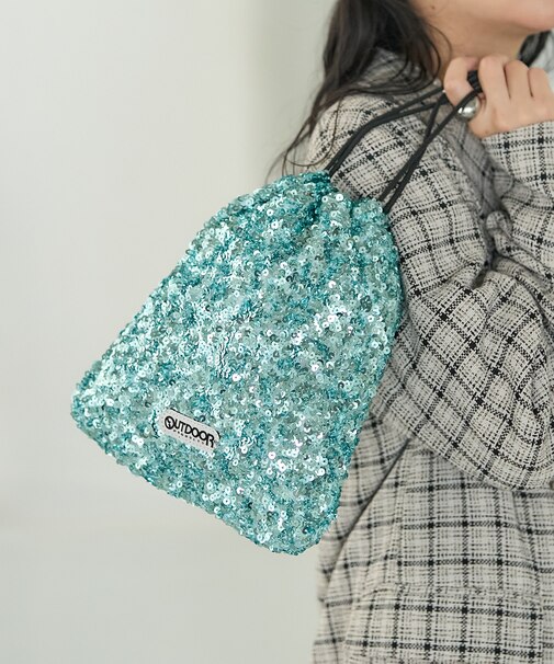 別注 2WAY スパンコール巾着バッグ