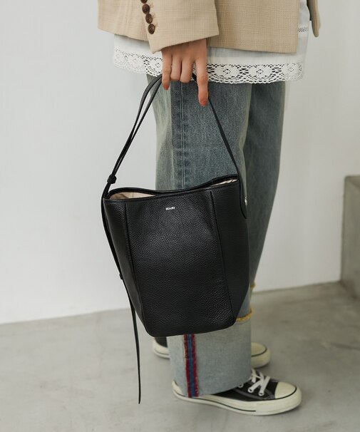 別注 カウレザーバケツ型ワンショルダーバッグ
