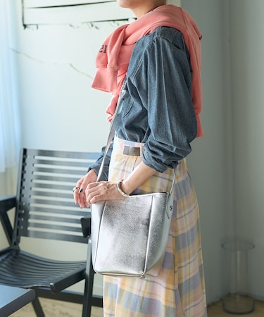 別注 カウレザーバケツ型ワンショルダーバッグ