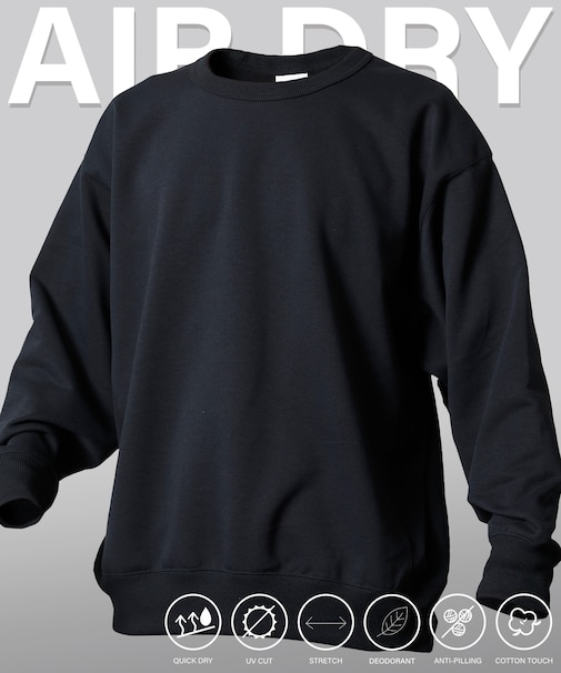 AIRDRY 高機能素材 9.3オンス リラックスフィット ヘビーウェイトクルーネックスウェット