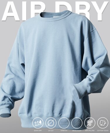 AIRDRY 高機能素材 9.3オンス リラックスフィット ヘビーウェイトクルーネックスウェット