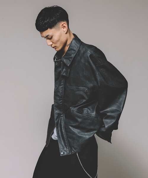 LEATHERETTE WORK JACKET/レザレット ワークジャケット｜フリークス