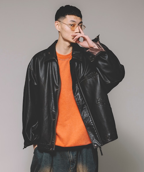 LEATHERETTE WORK JACKET/レザレット ワークジャケット｜フリークス