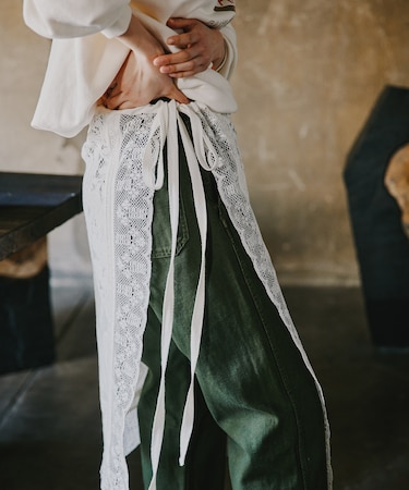 アンティークレース 巻きスカート