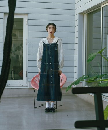 別注 Buttonfly キャミサロペットワンピース