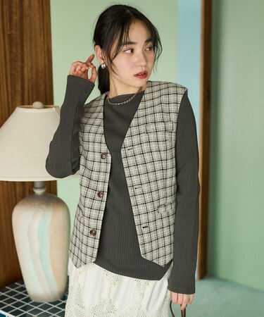 Gramps ショートベスト＜セットアップ対応＞