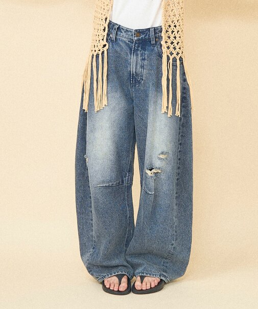 カーブデニム/ ダメージデニム