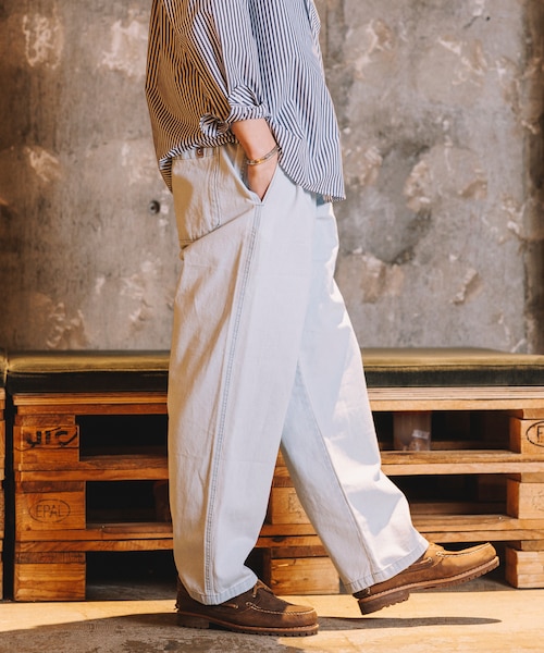 別注 Track Pant PolySmooth Sax×Purple/トラックパンツ ポリエステル