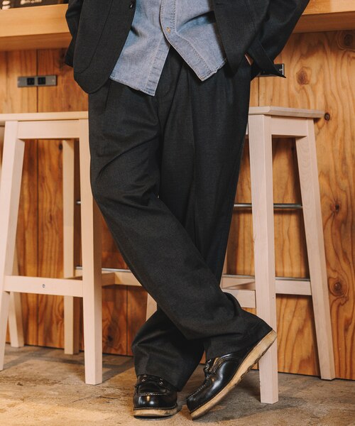 別注 SMU PT-38 SETUP 2TUCK WIDE TR PANTS｜フリークスストアの