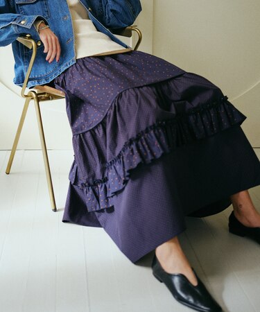 ドットコンビ ティアードスカート