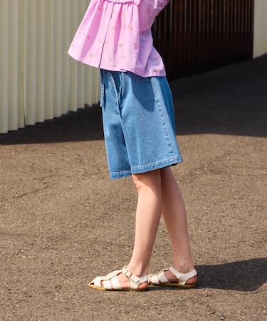 別注 紐付きタックハーフパンツ