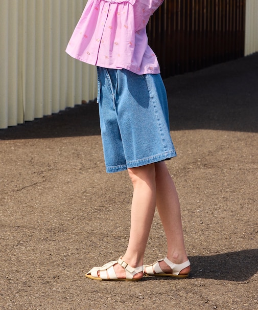 別注 紐付きタックハーフパンツ