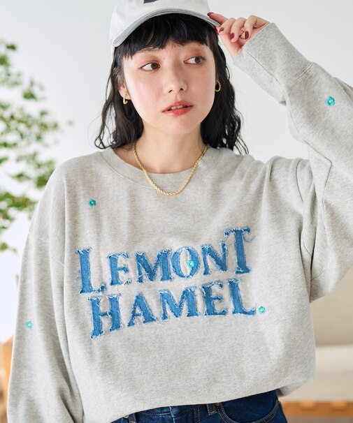 デニム ロゴデイジースウェット