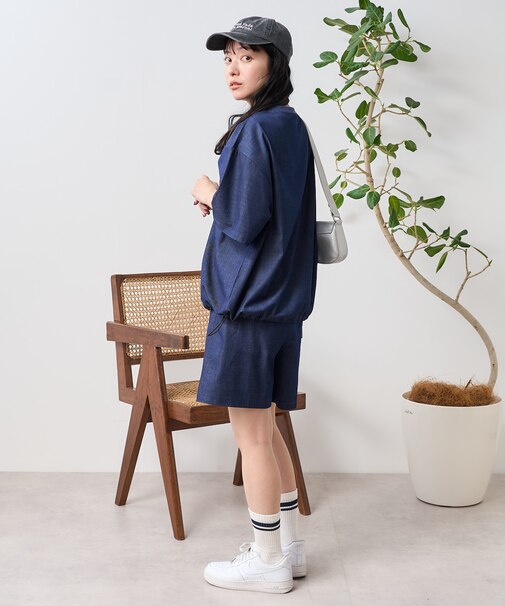 ショーツセットアップ デニムライク