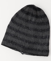 Openwork border knit beanie