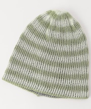 Openwork border knit beanie
