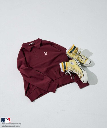 MLB ワンポイント ポロスウェット