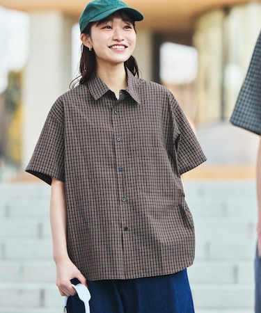 Relax Fit リラックスフィット レギュラーカラー ショートスリーブ チェック シャツ 【限定展開】