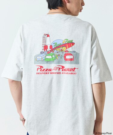 TOY STORY/トイ・ストーリー 別注 ビッグシルエット バックプリント クルーネックTシャツ/Pizza Planet 【限定展開】