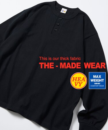 10.5オンス HEAVY WEIGHT ヘンリーネック ロングスリーブTシャツ