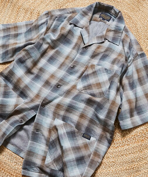 別注 ダブルガーゼ ショートスリーブ チェックシャツ