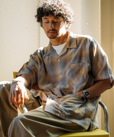 別注 ダブルガーゼ ショートスリーブ チェックシャツ