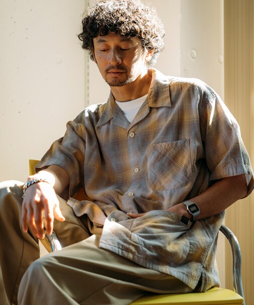 別注 ダブルガーゼ ショートスリーブ チェックシャツ