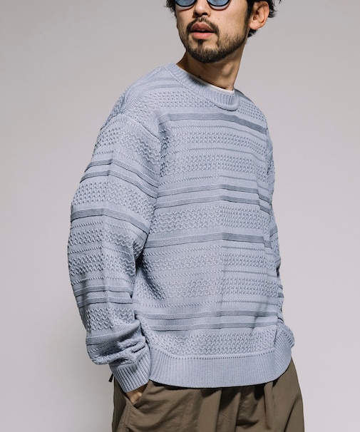 ヘリテージボーダー クルーネックニット