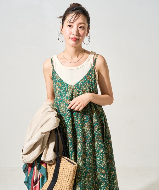 インド ペイズリー キャミワンピース【限定展開】